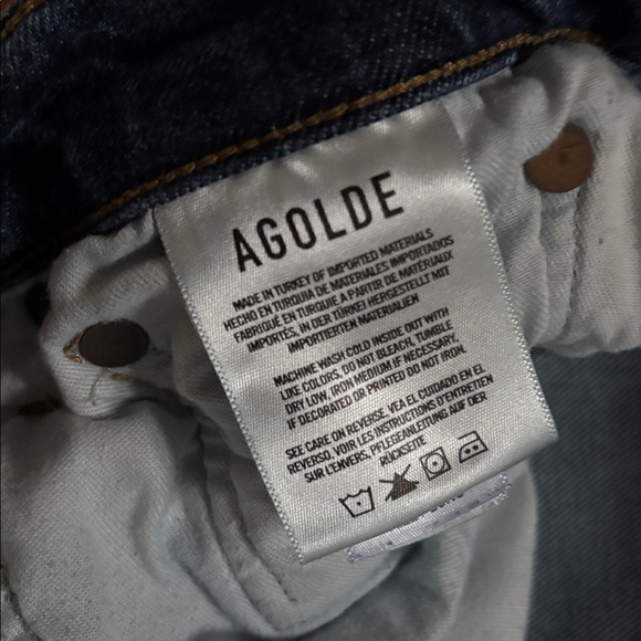 Agolde Riley Long High Rise Straight Jeans - Picture 4 of 6